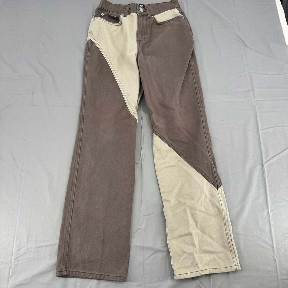 BDG Cowboy Size 25 Brown Colorblock Straight Leg Jeans